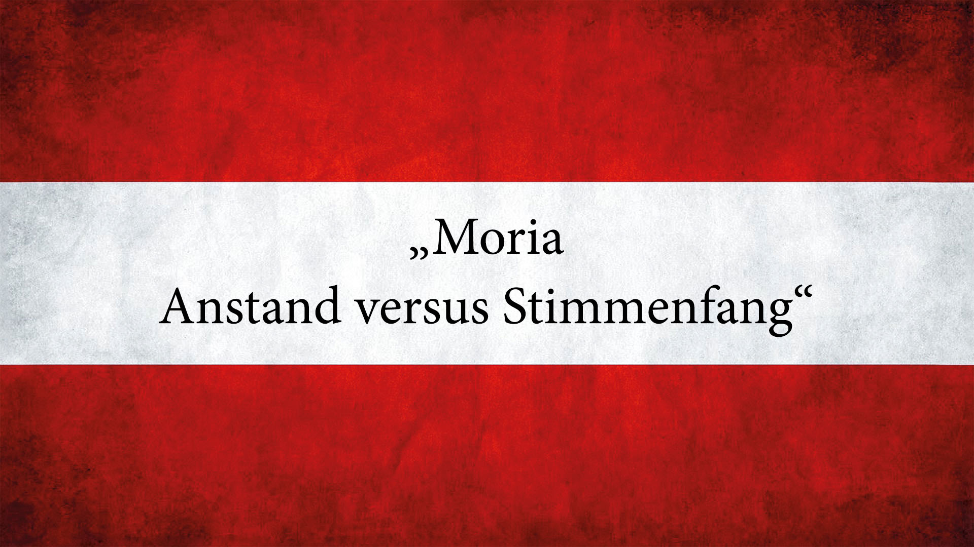 You are currently viewing Moria – Anstand versus Stimmenfang